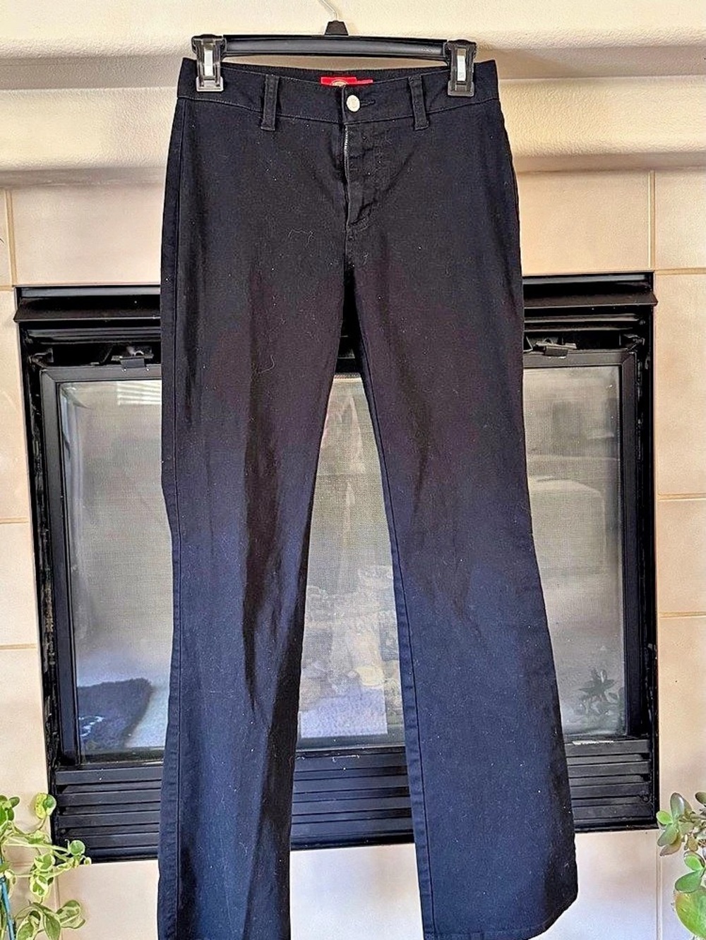 Dickies Women’s 0/24 Black Pants Vintage Y2K Workwear Straight Bootcut Size 24